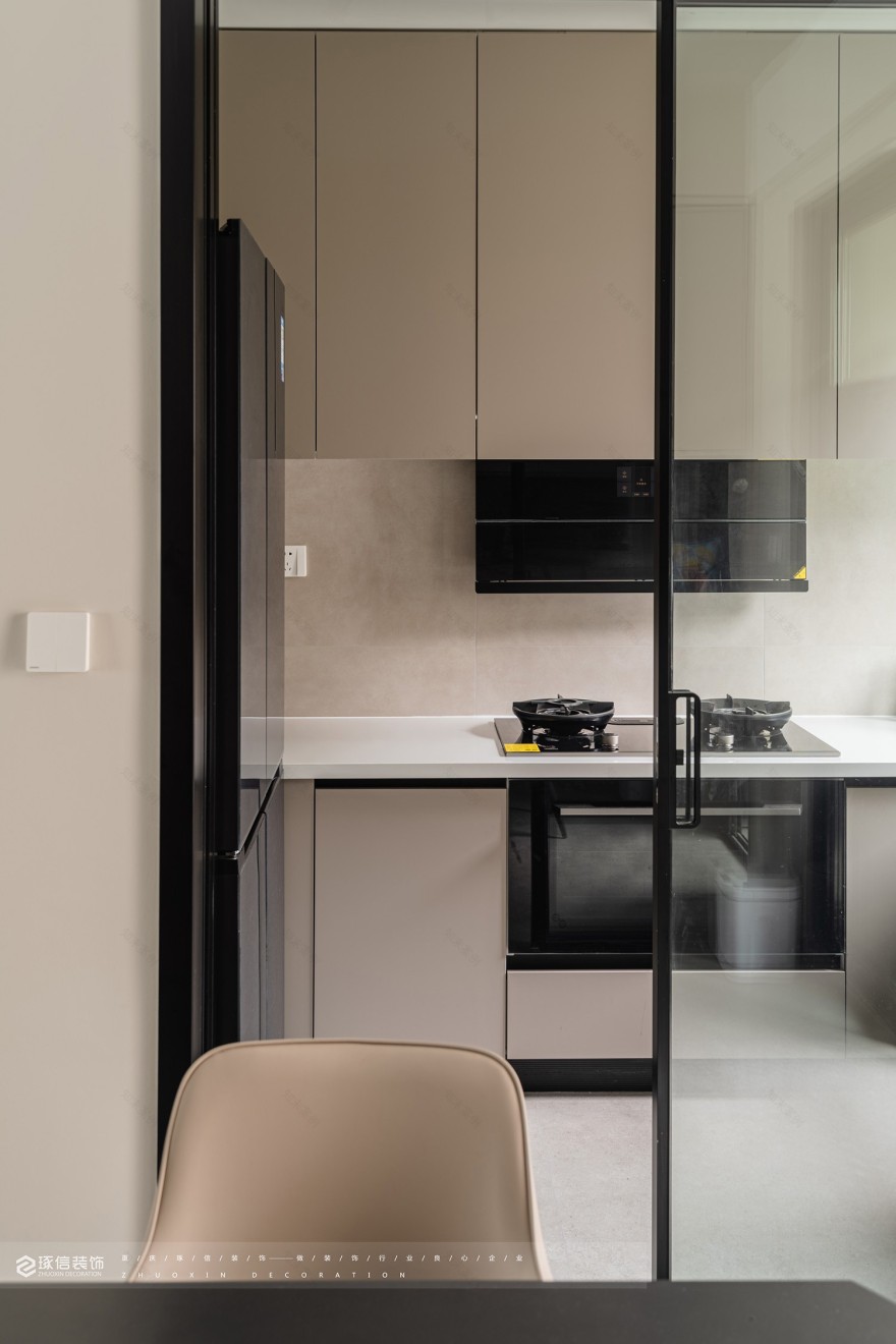 120 现代风,暖调空间感丨琢信装饰-15