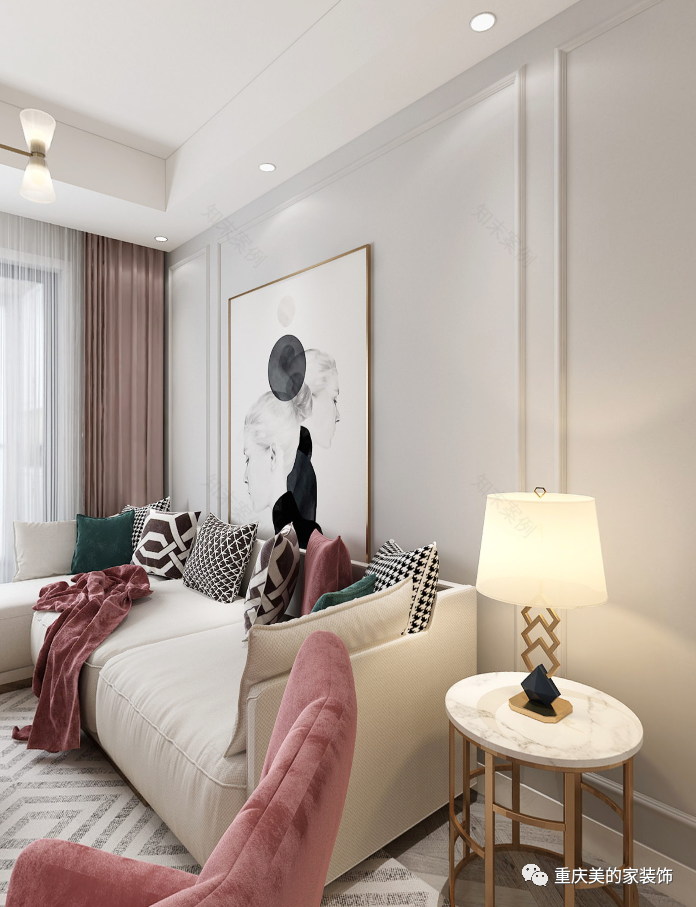 龙湖悠澜 142㎡莫兰迪色暖居,高级感与温馨并存-14