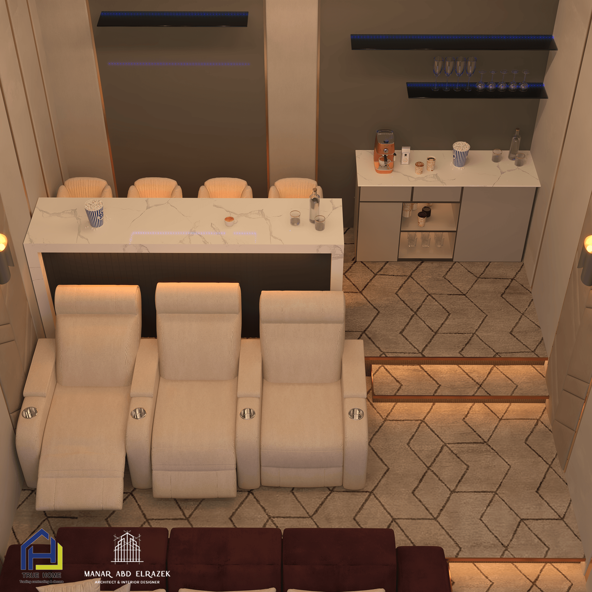 家庭影院室内设计丨卡塔尔丨TRUE HOME-11