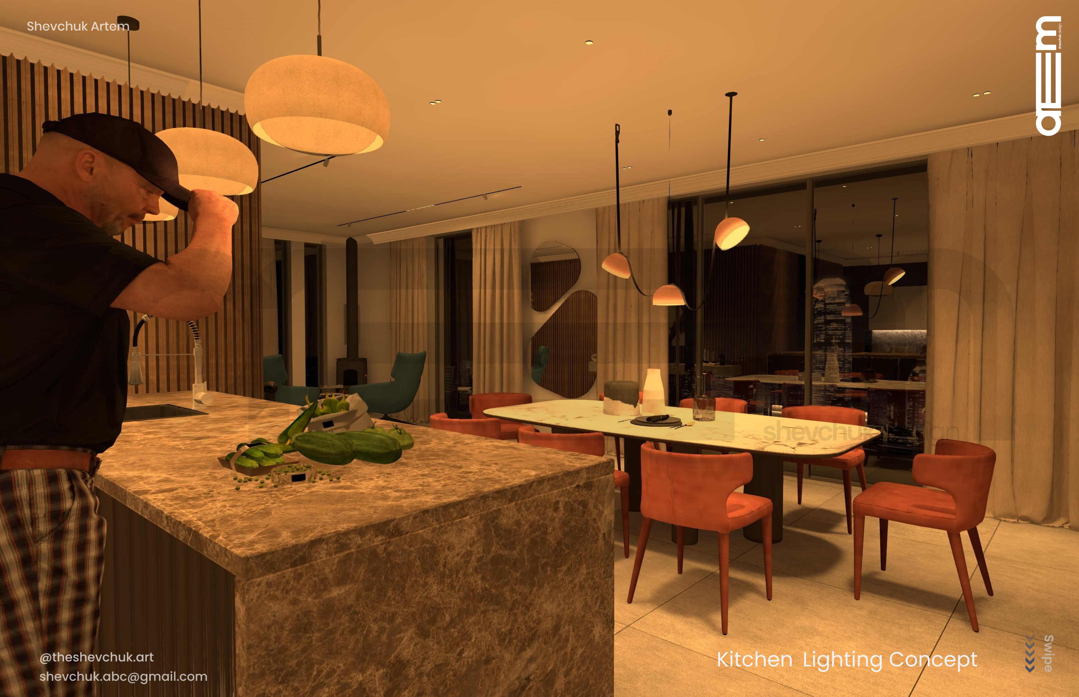KITCHEN LIGHTING DESIGN | Dialux Evo-4