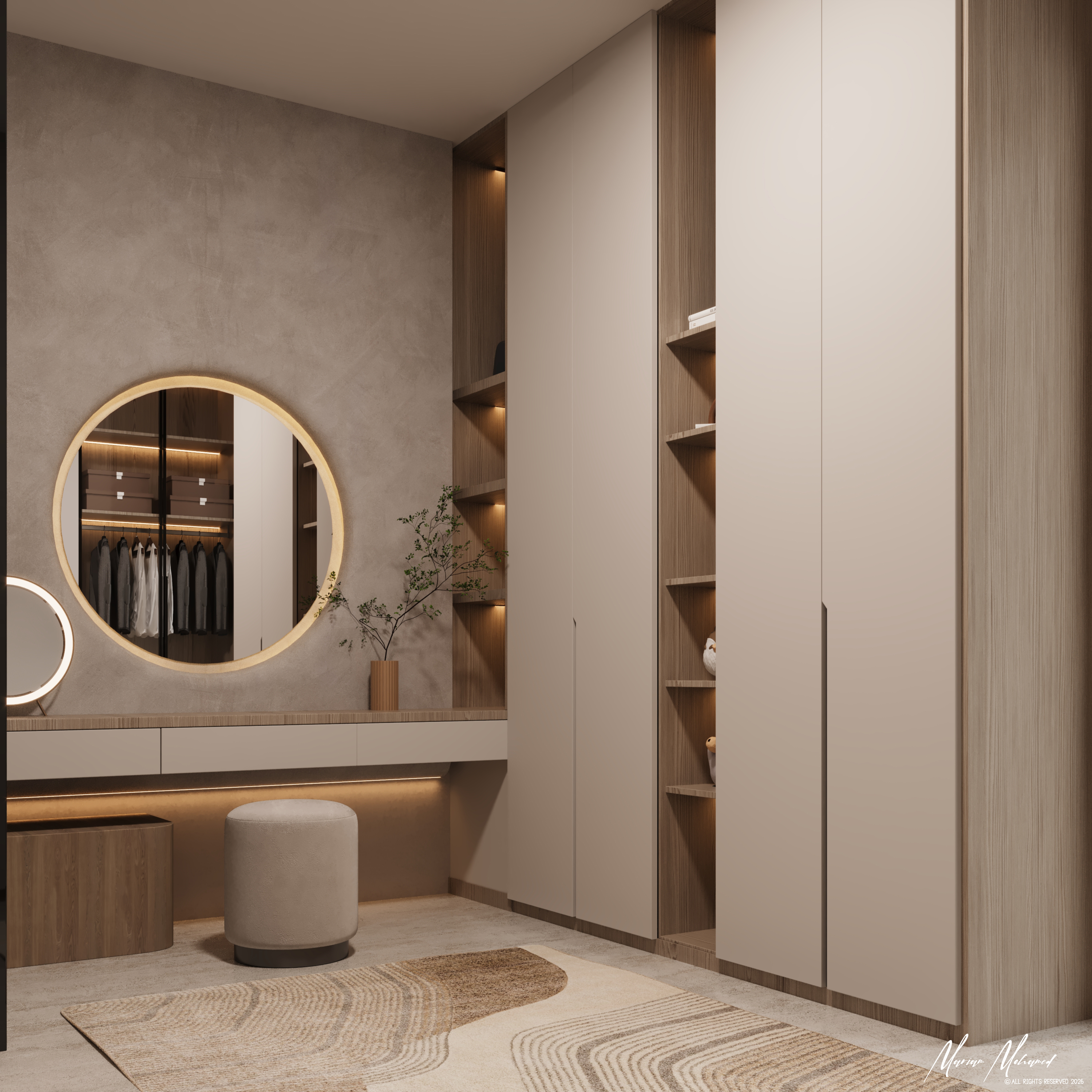 Master Besroom室内设计项目丨Lamia muhammed Design-11