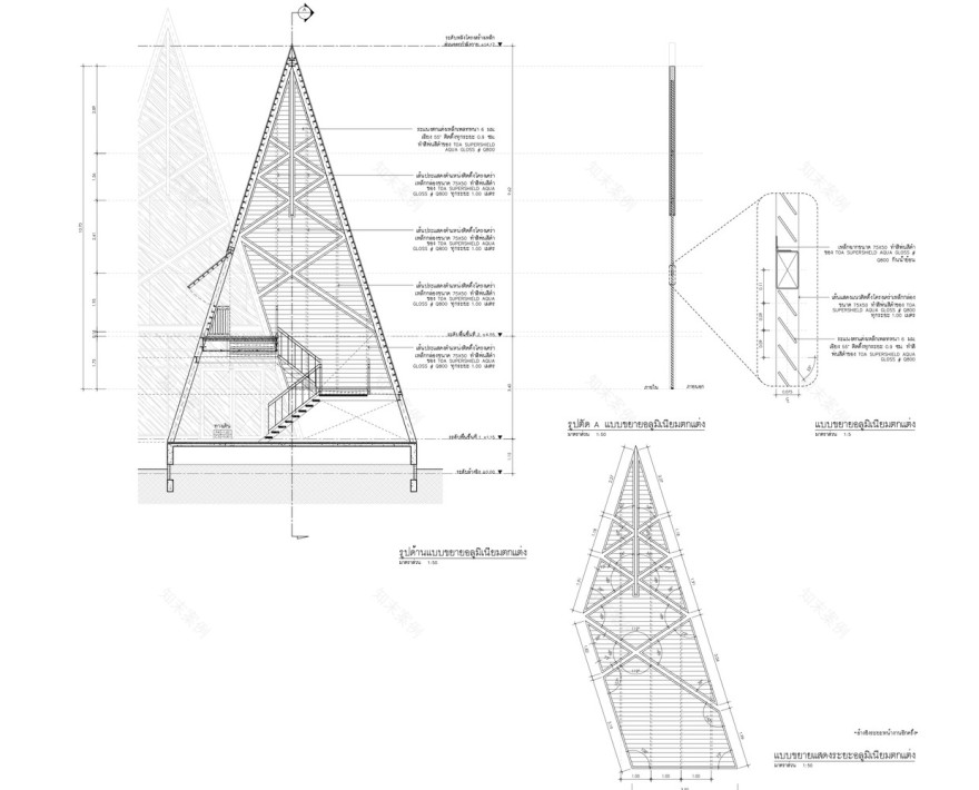 曼谷大道 Clubhouse,三角形的有机建筑美学-46