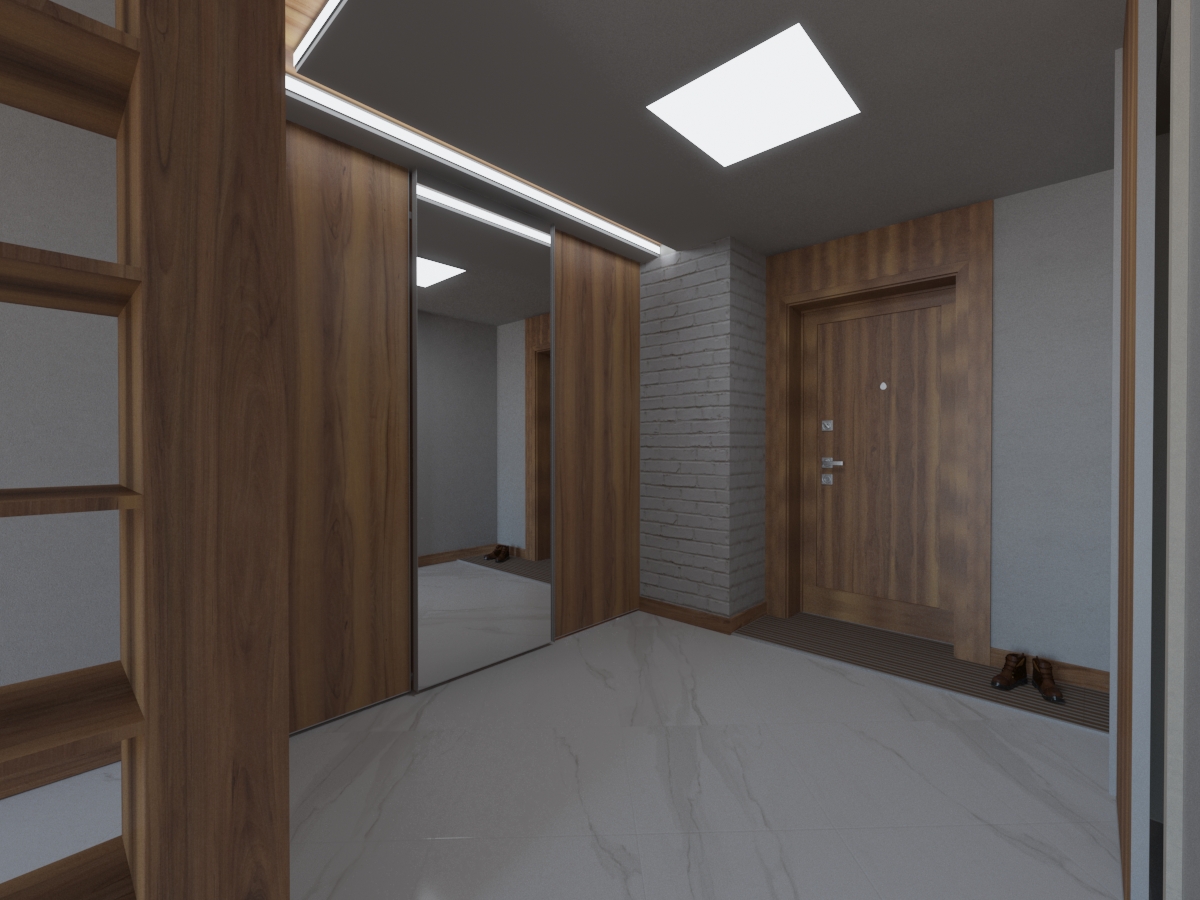 Minimalist design apartment project 65 m2-3