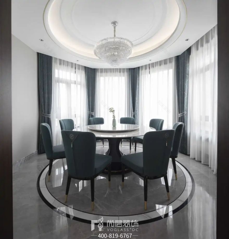 银湖花园×尚层别墅装饰|杭州400㎡新中式别墅设计,由心生活-52