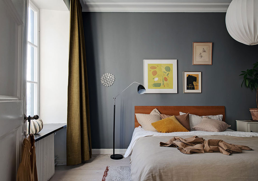 瑞典简约灰调一居室公寓-1