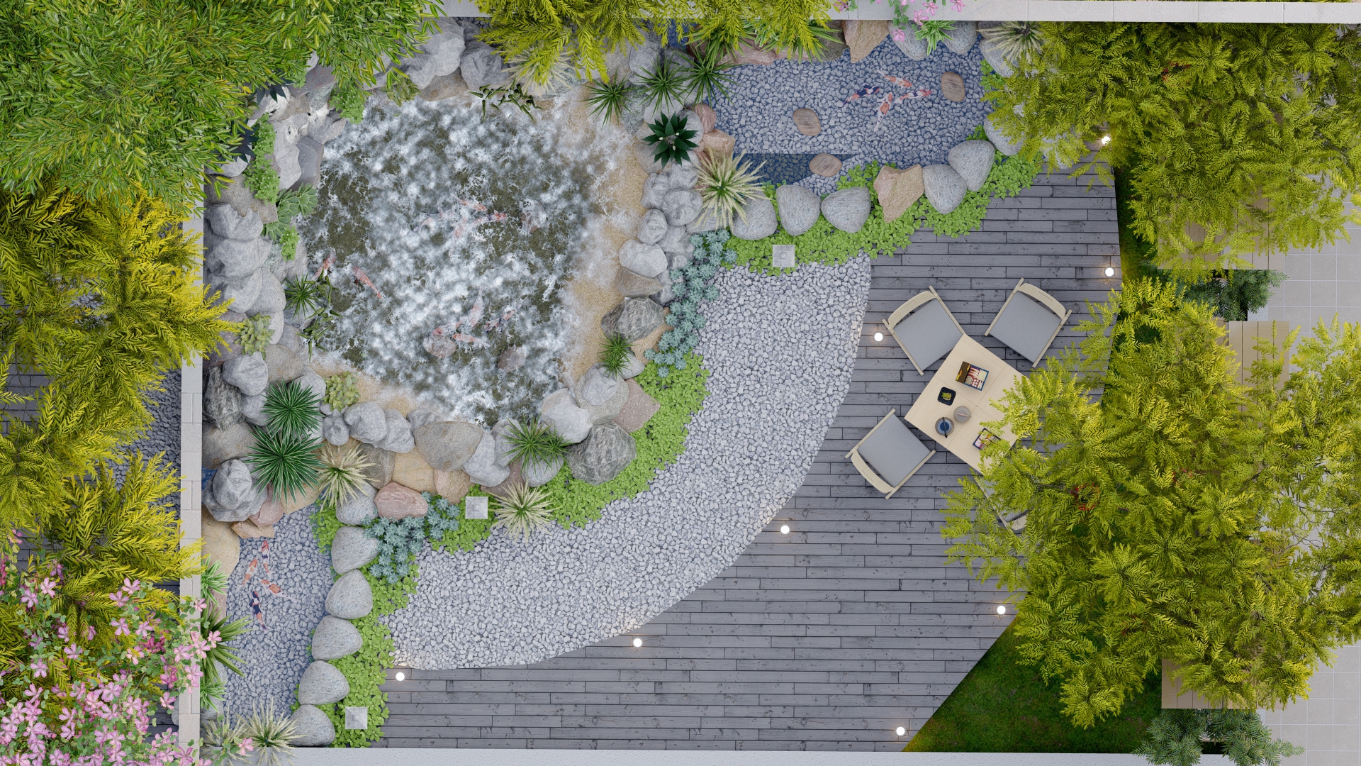 马斯喀特锦鲤鱼池及景观设计-10