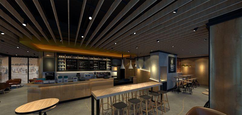 融合现代工业风，打造温馨互动的咖啡馆空间-7