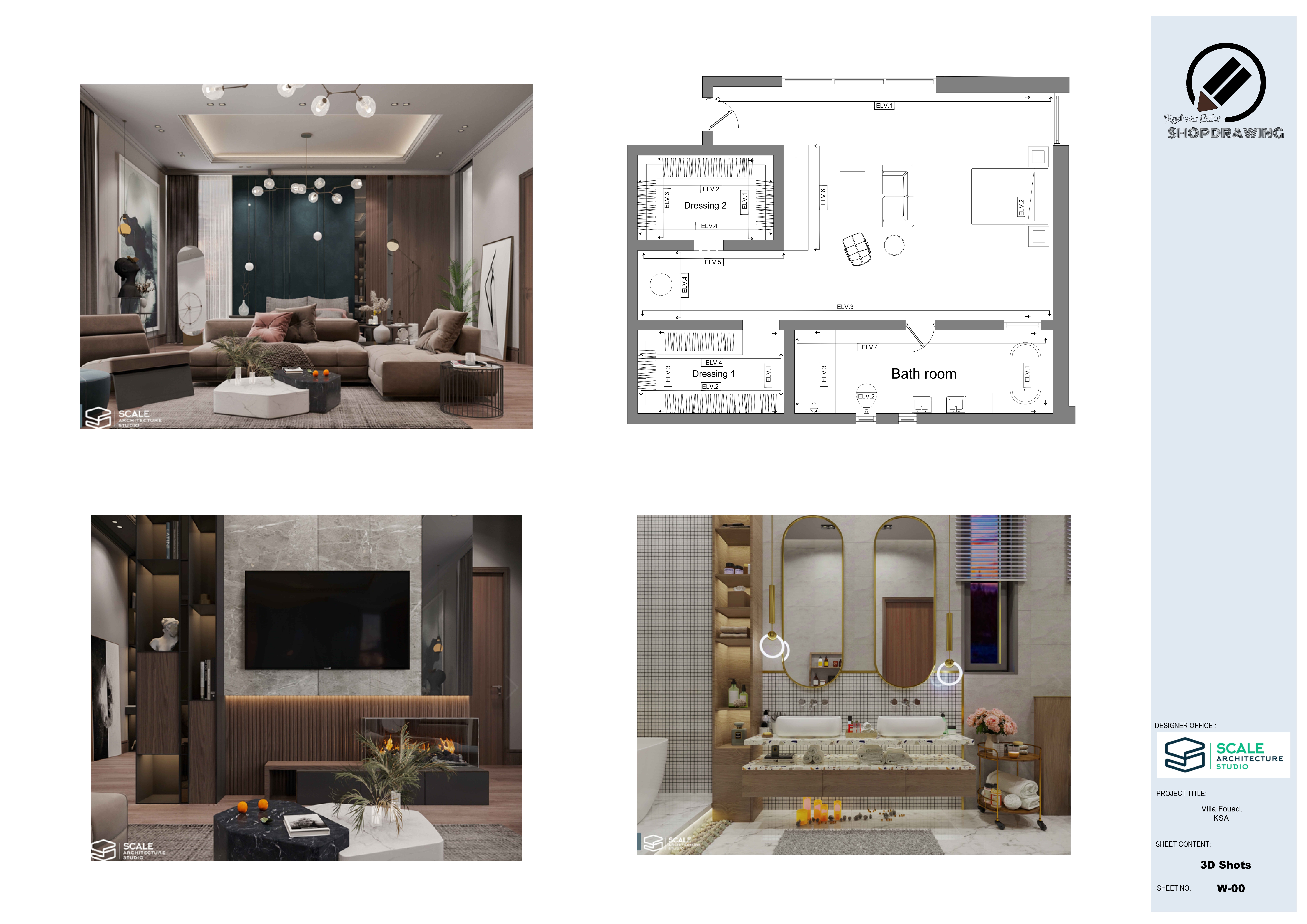 Shop Drawing For Master Bedroom in KSA-1