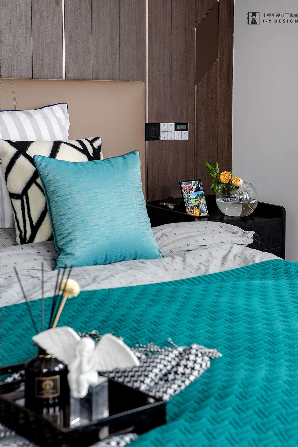 简约黑白灰,现代主义情怀的南北通透之家-63