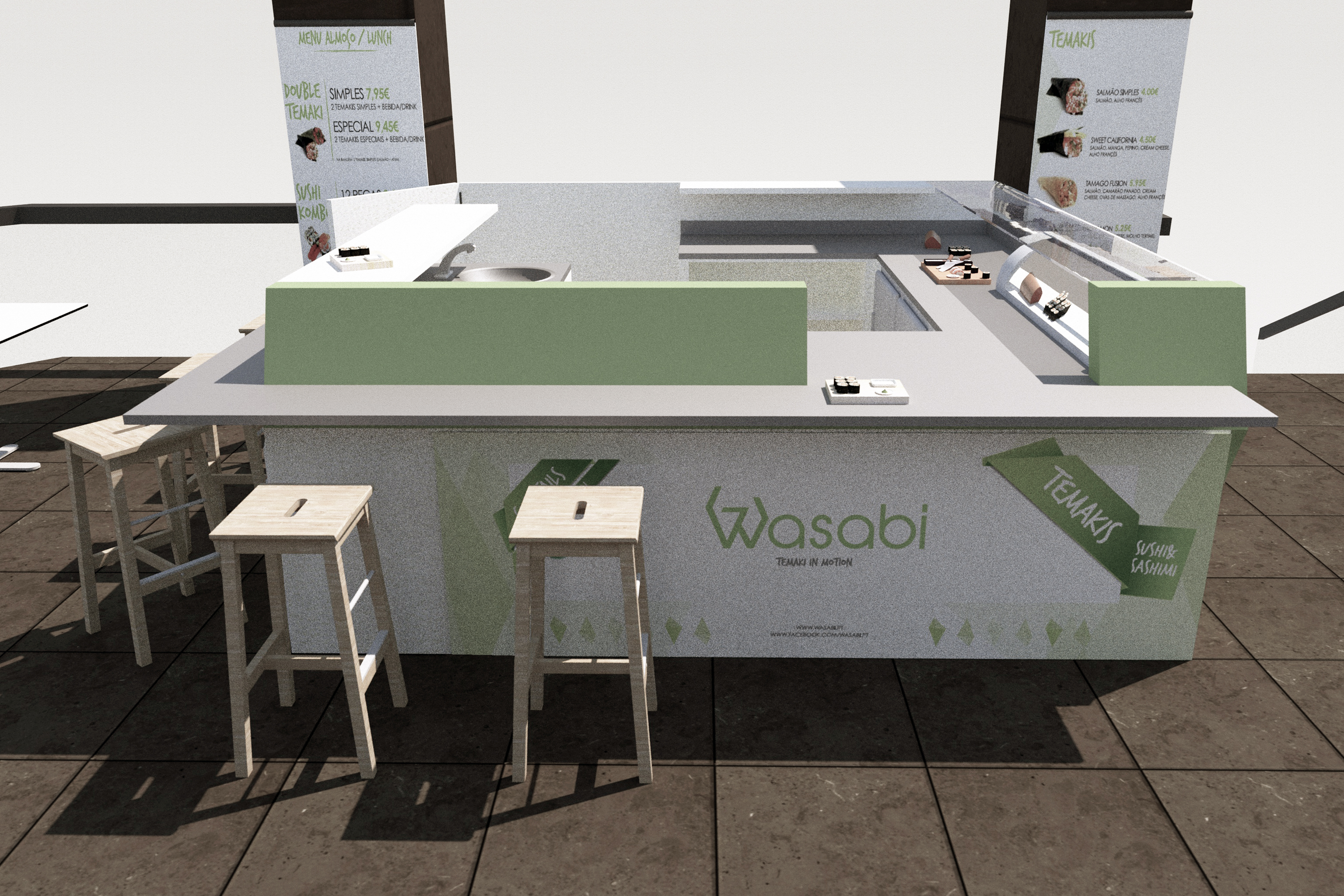 里斯本购物中心里的清新寿司角-10