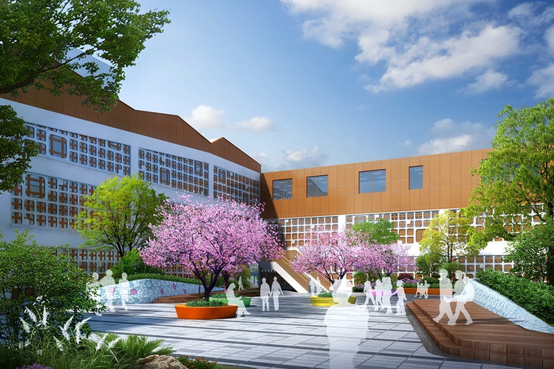 学校建筑外观设计案例效果图-4