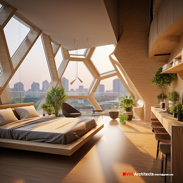 Mult colective housing with hexagonal structure-13