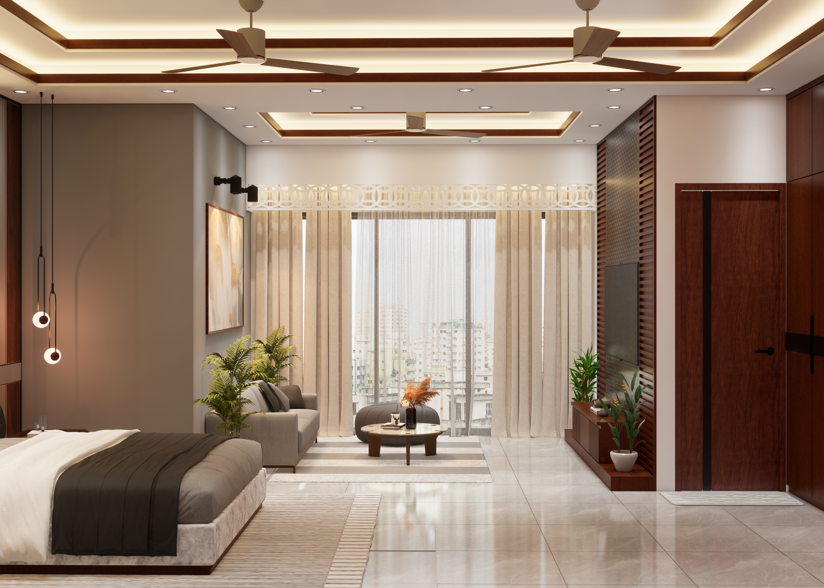 主卧及主卧房设计项目丨Jr.Architect Md.Faruk-5