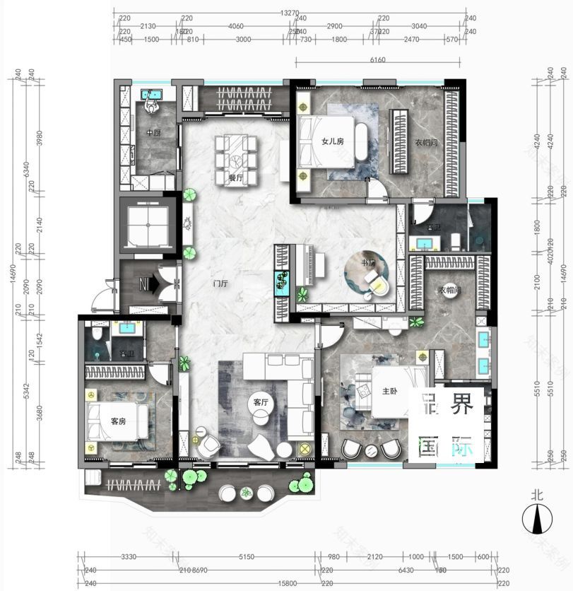 品界设计正弘瓴 A1 户型研发,定义城市顶豪新奢主义-78