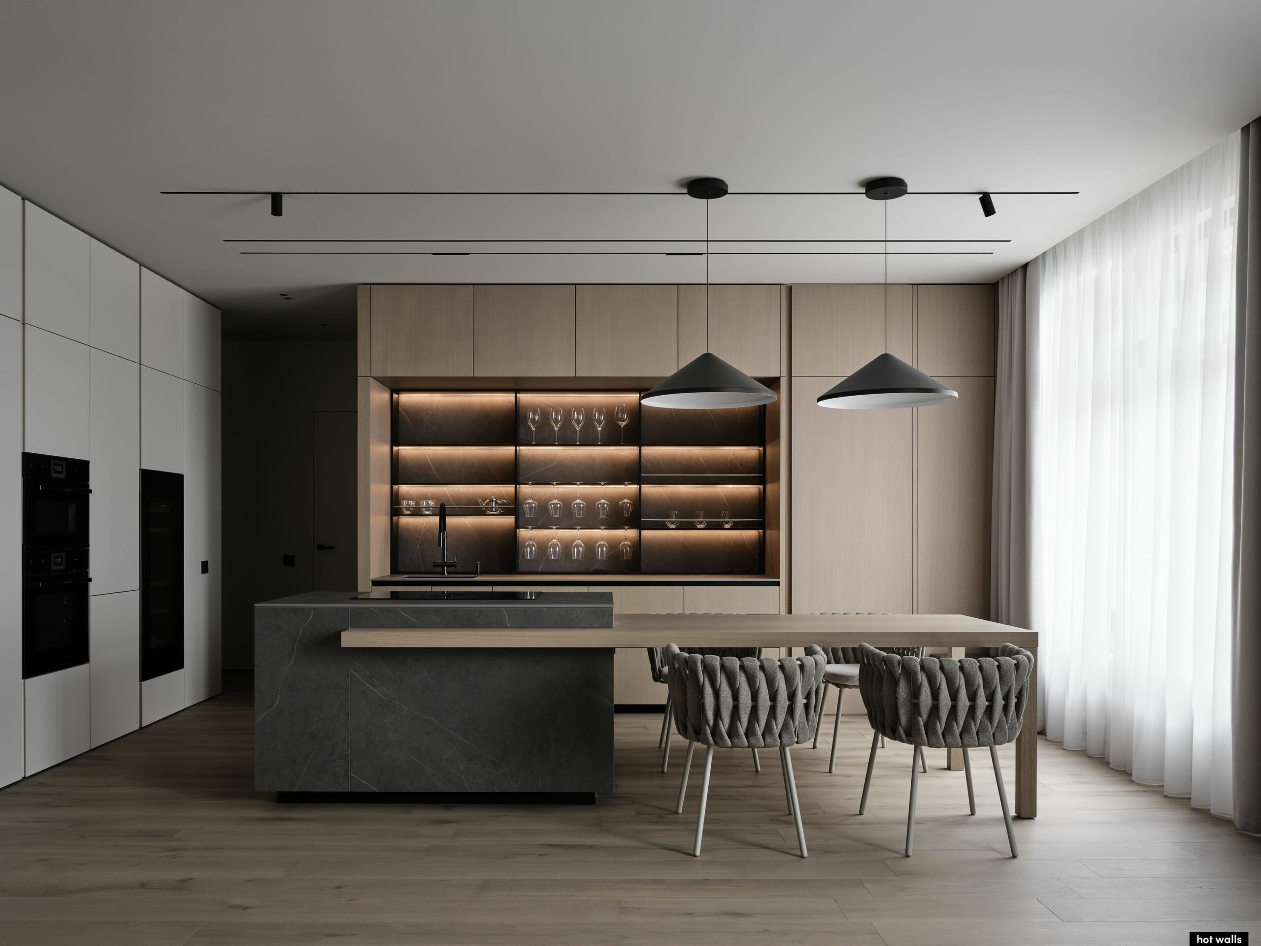 100平米大地色系公寓 | hotwalls作品-4