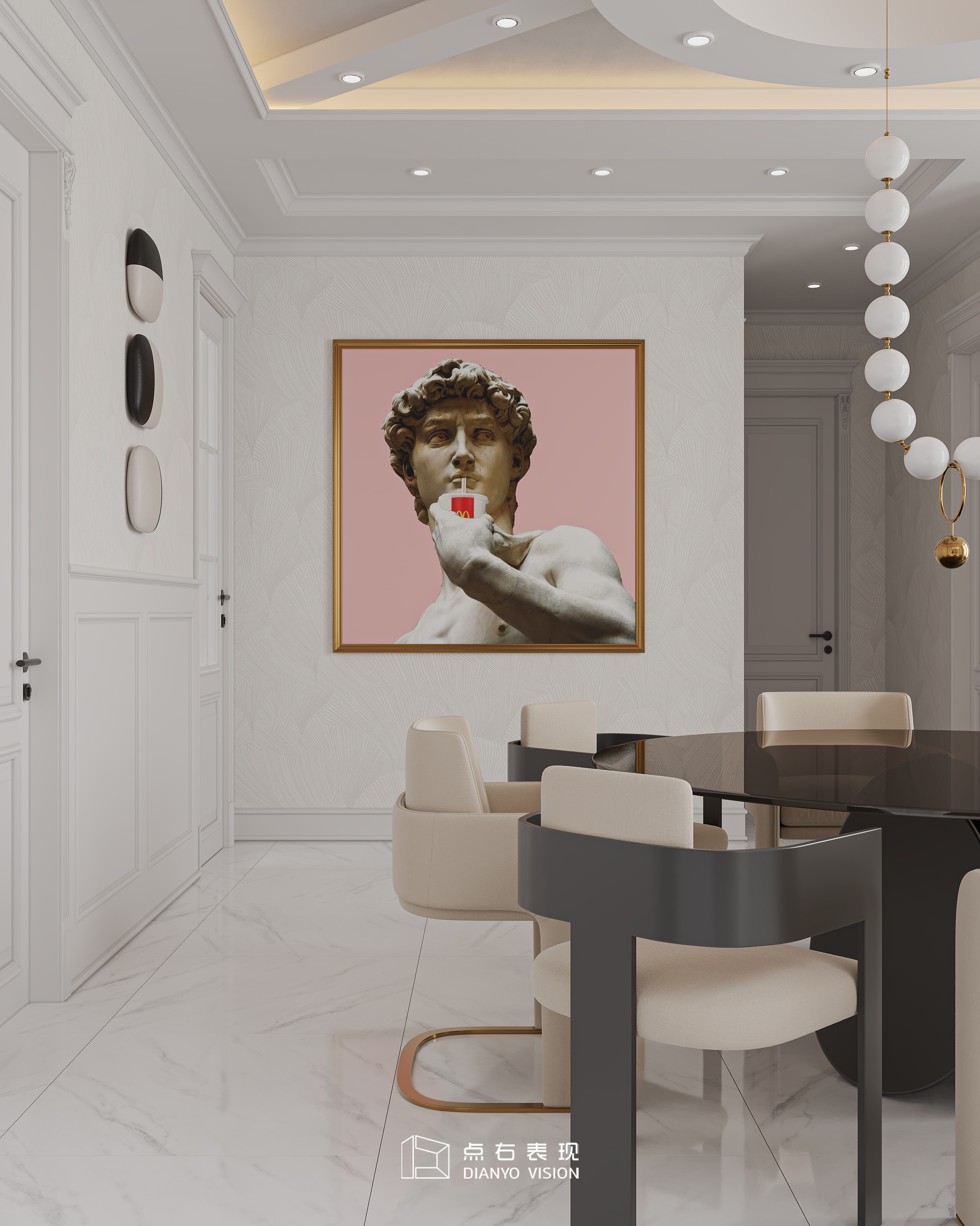 轻法式风格设计丨点右效果图表现-4