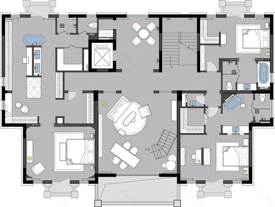 格拉斯小镇丨中国北京丨尚层别墅装饰北京分公司-73