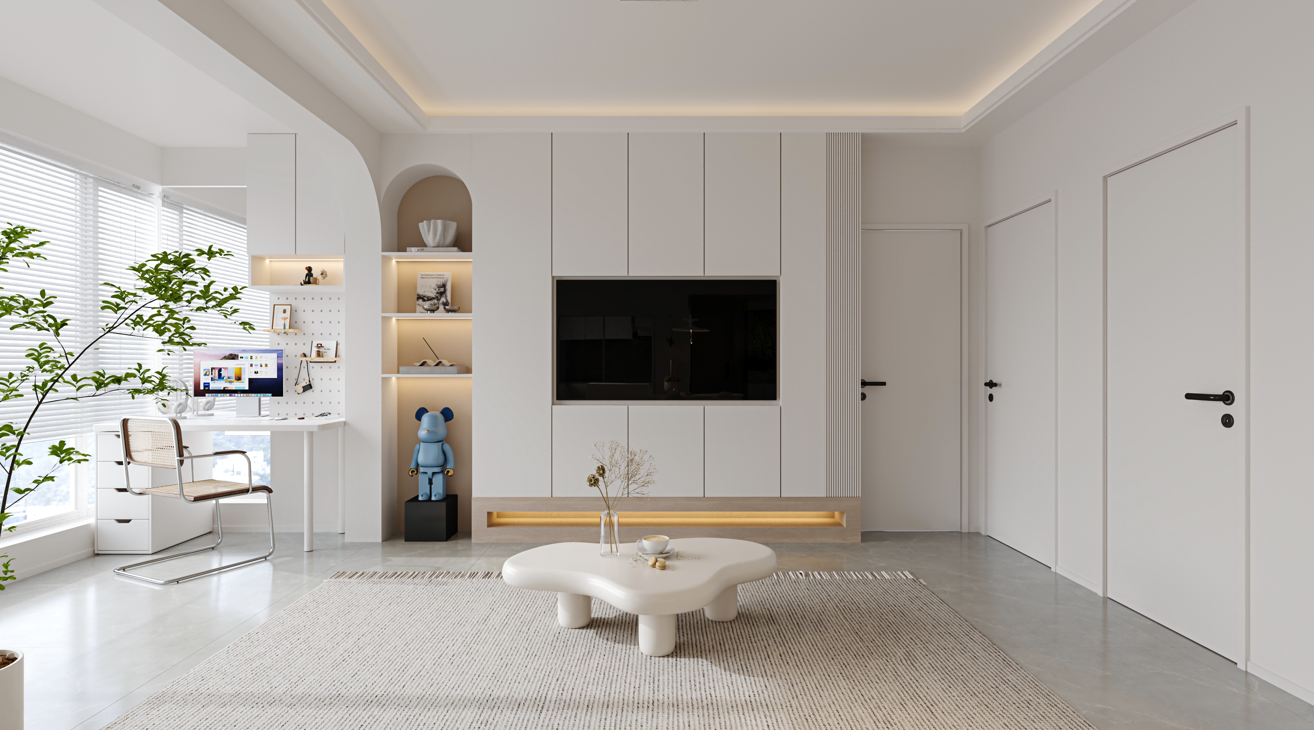 深圳如愿设计：全屋奶油的家也太治愈了，温柔直抵人心-4