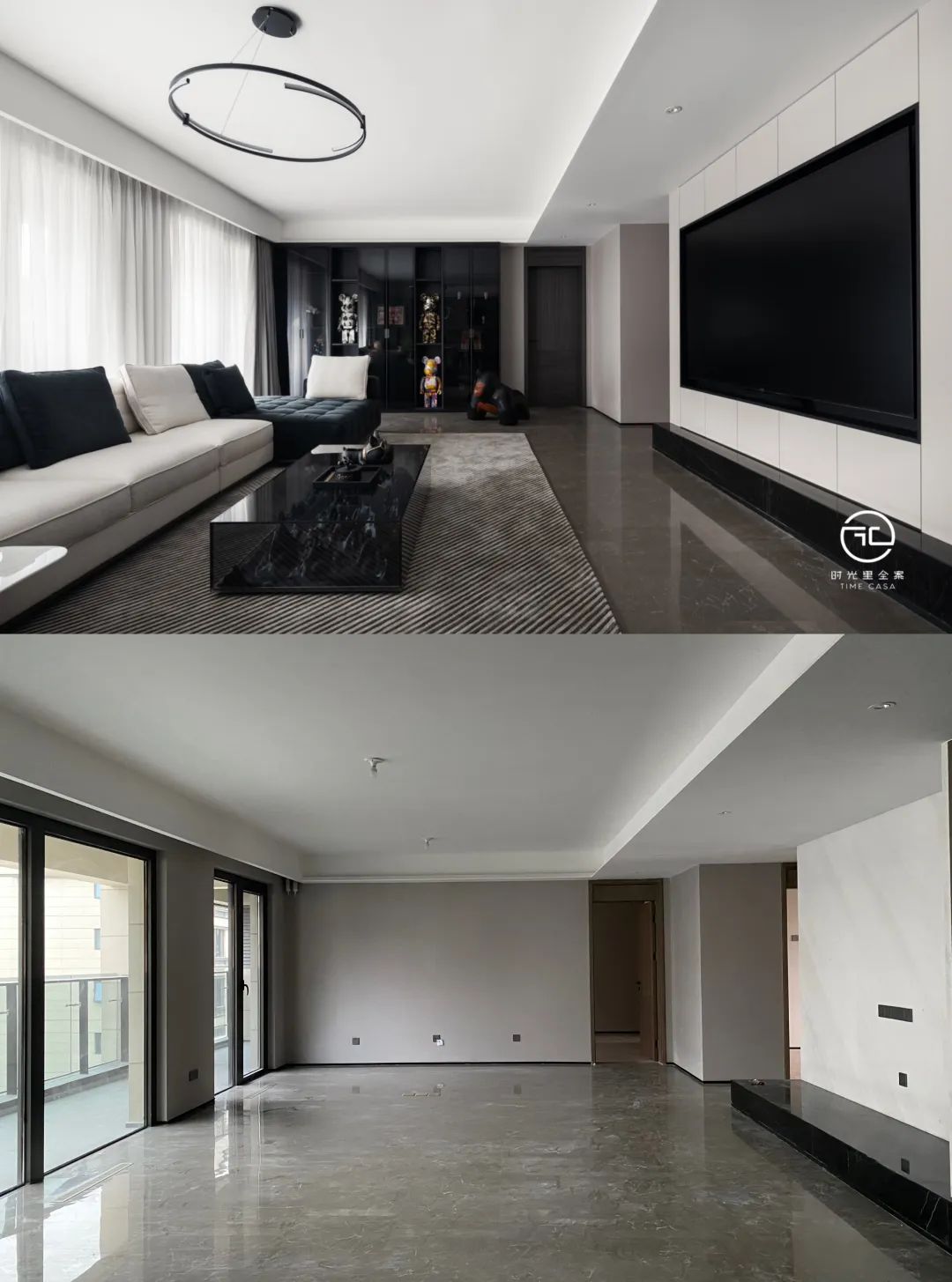 188㎡现代黑白灰质感的家丨时光里全案设计-63