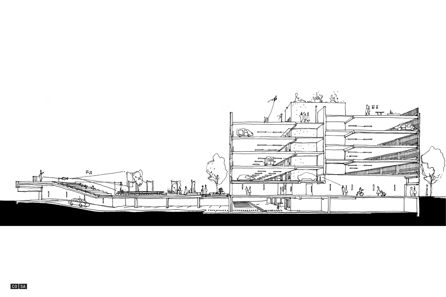 法国多瑙河维特停车场丨COSA Colboc Sachet architectures-35