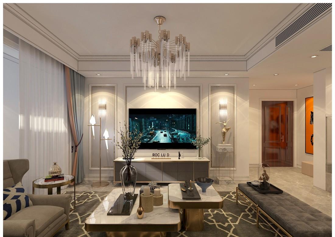 天津绿道丹庭美式轻奢复式设计-24