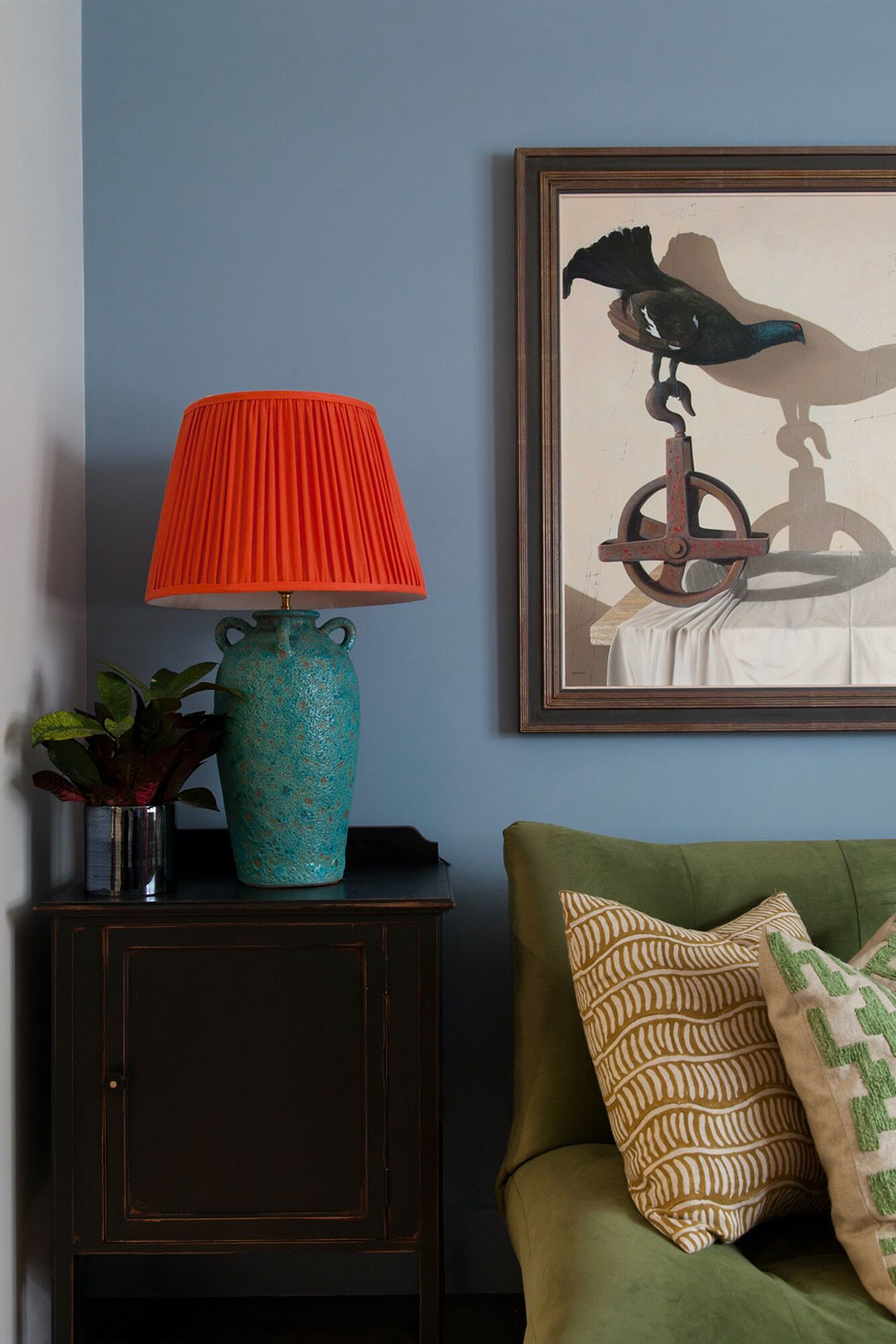 西伦敦蓝色红调活力家居设计-15