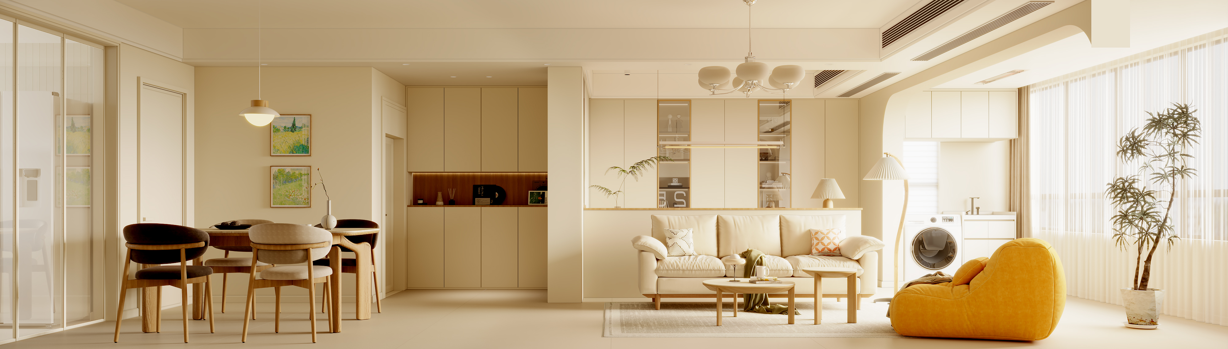 暖色原木风空间-6