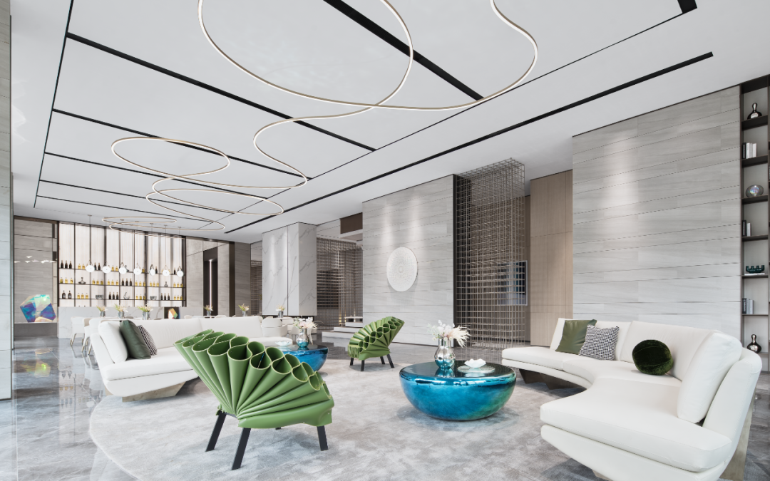 炫彩玻璃+米灰色调，流动的空间灵魂 | 元禾大千-39