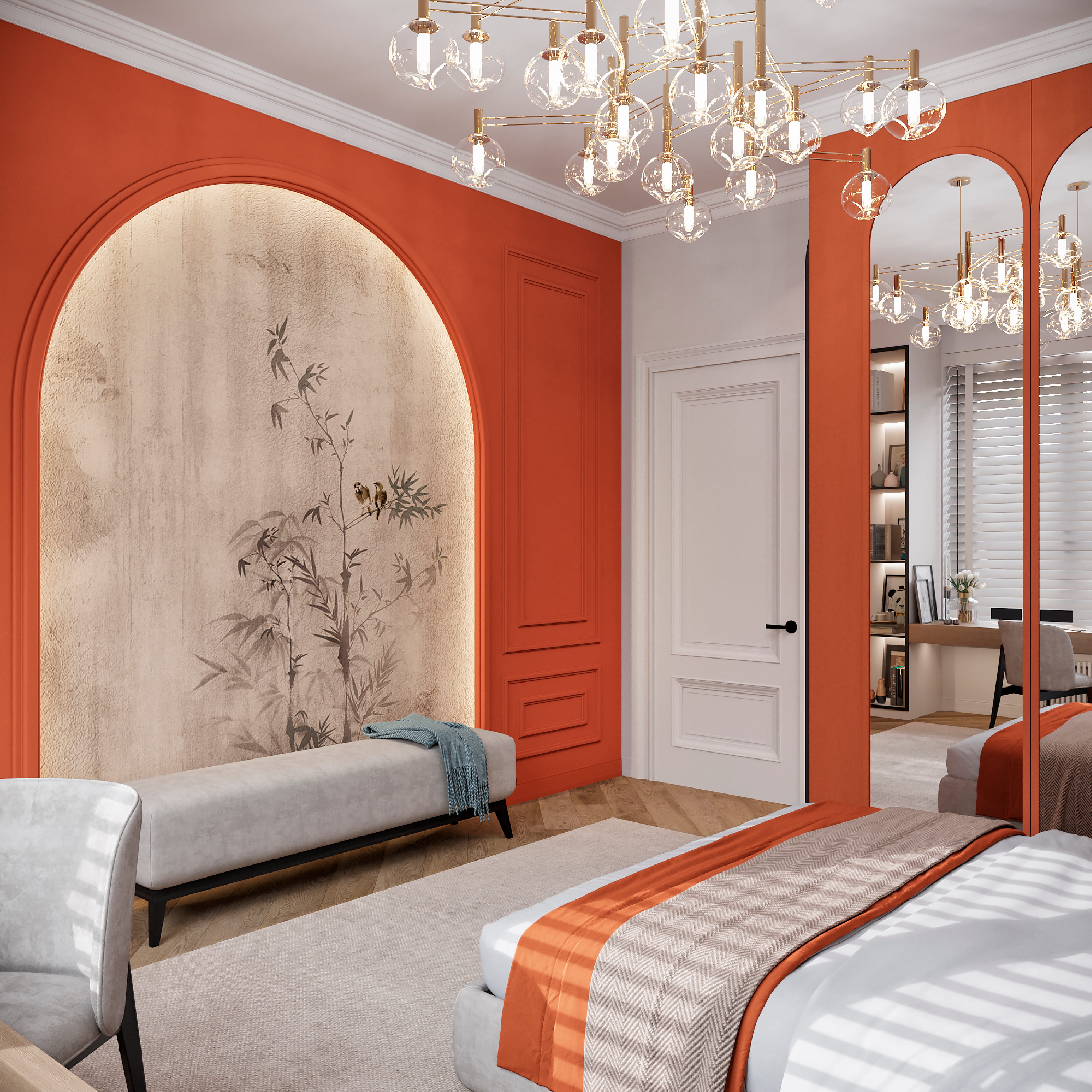 轻奢新中式卧室-5