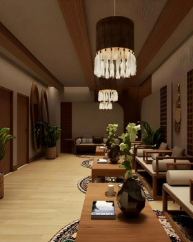 Spa room in a Siwa hotel in the Boho style