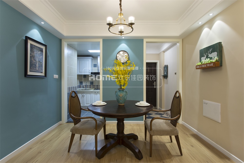 蓝色浪漫主义 | 80 平米美式家居的精致生活-24