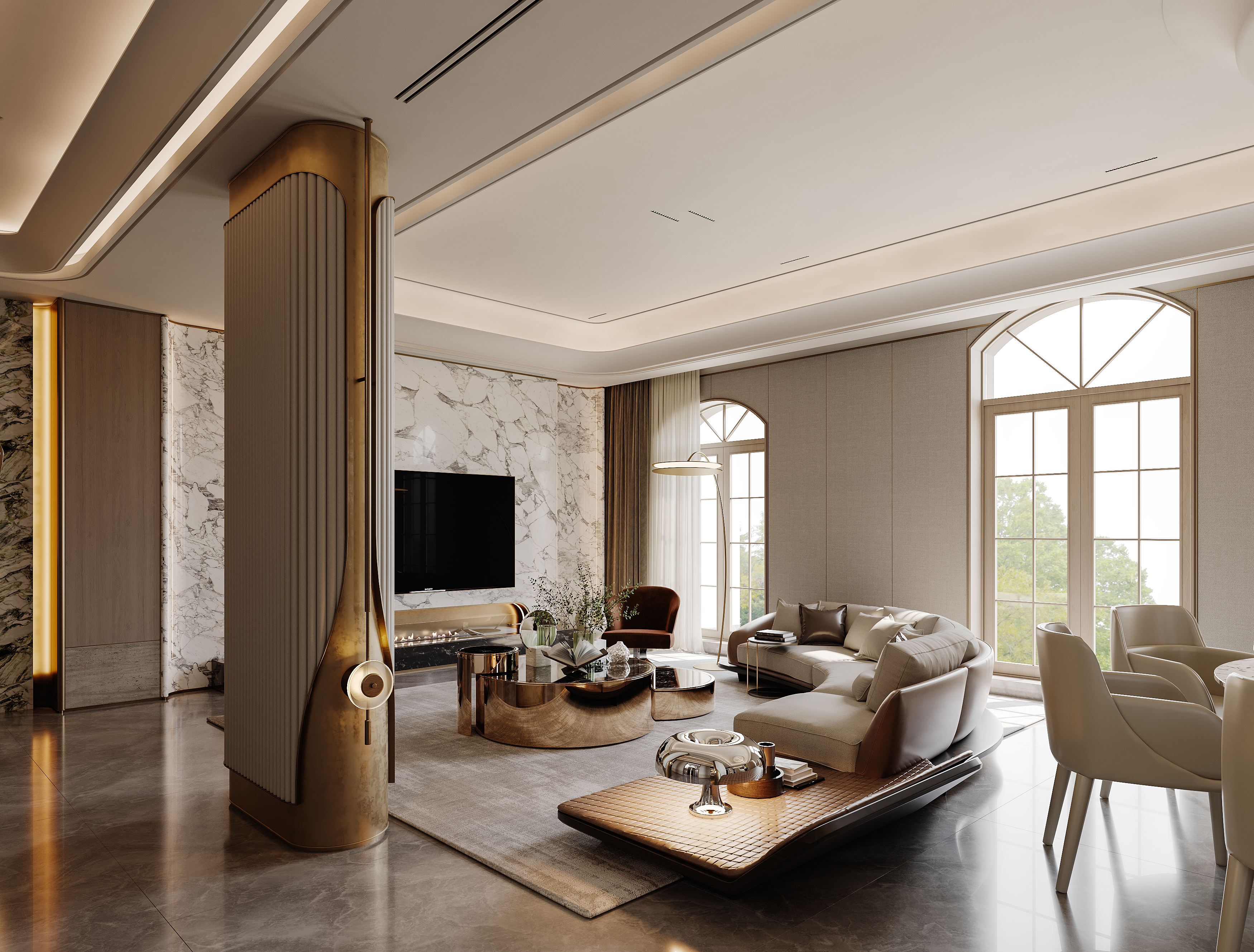 轻奢风别墅设计-2