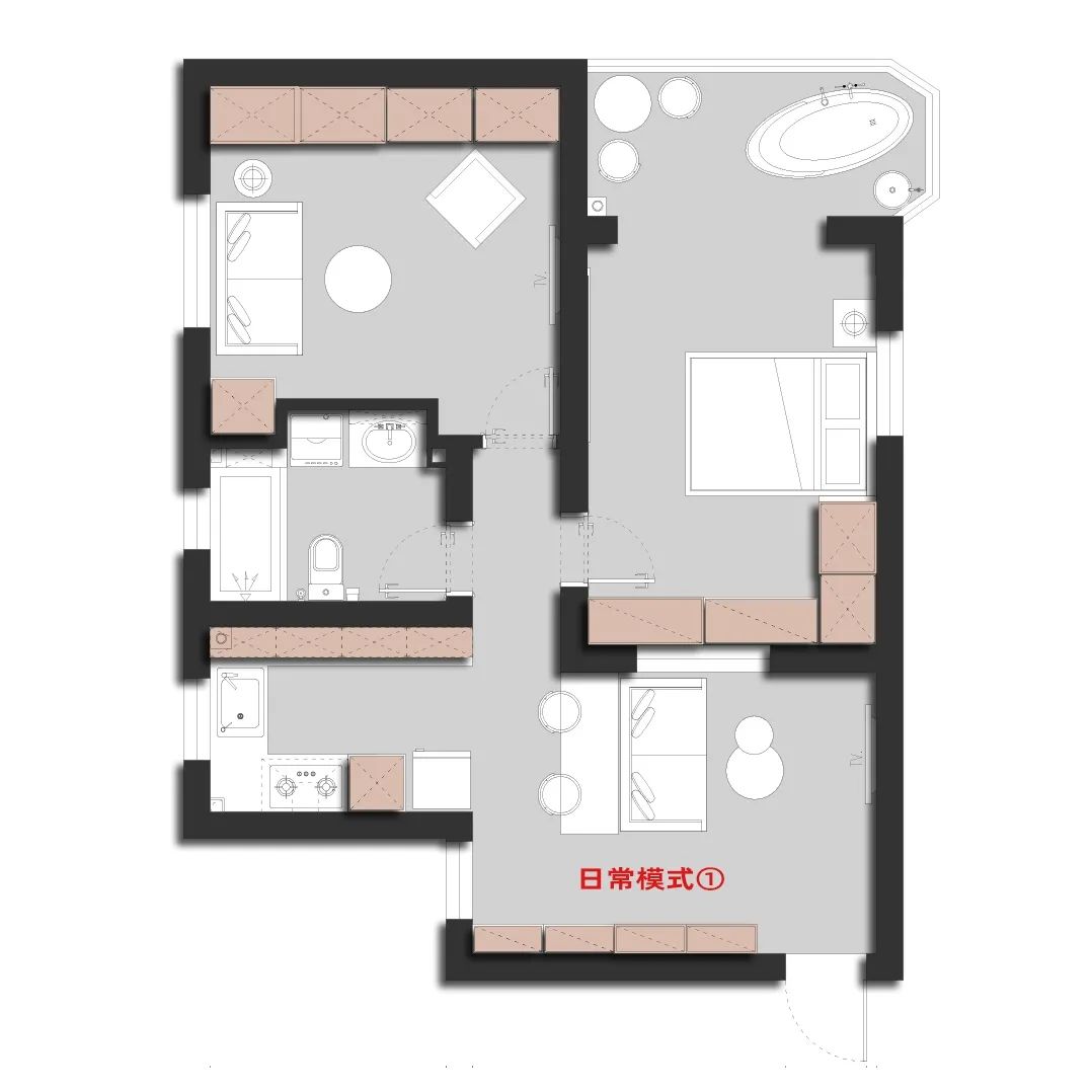 60m²现代复古婚房，高效利用空间解锁多样陈列模式-32