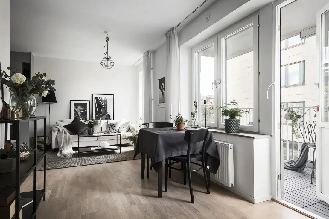 34 平米瑞典小公寓，玻璃隔断打造舒适卧室空间-1