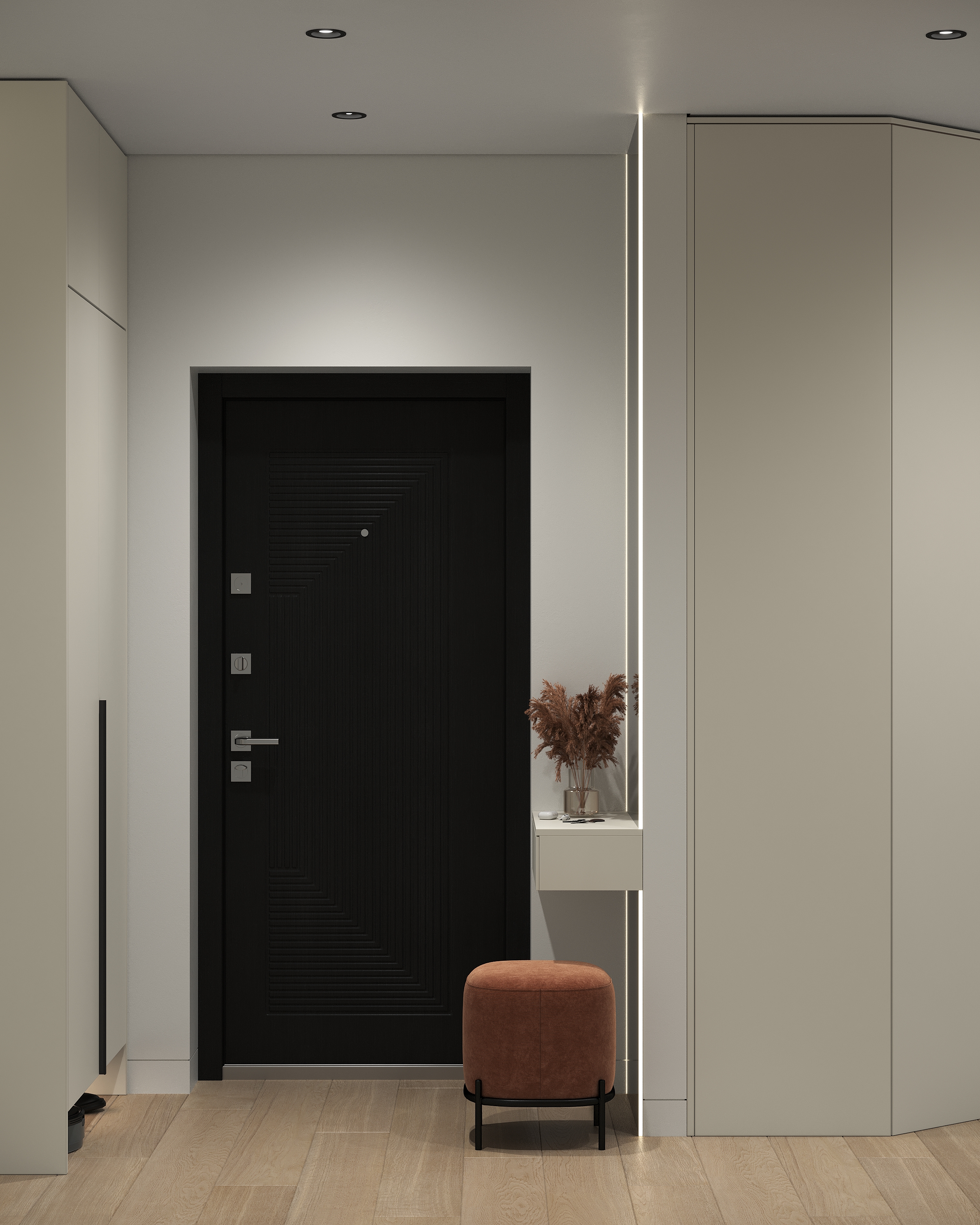 Modern apartment with a terracotta accent-6