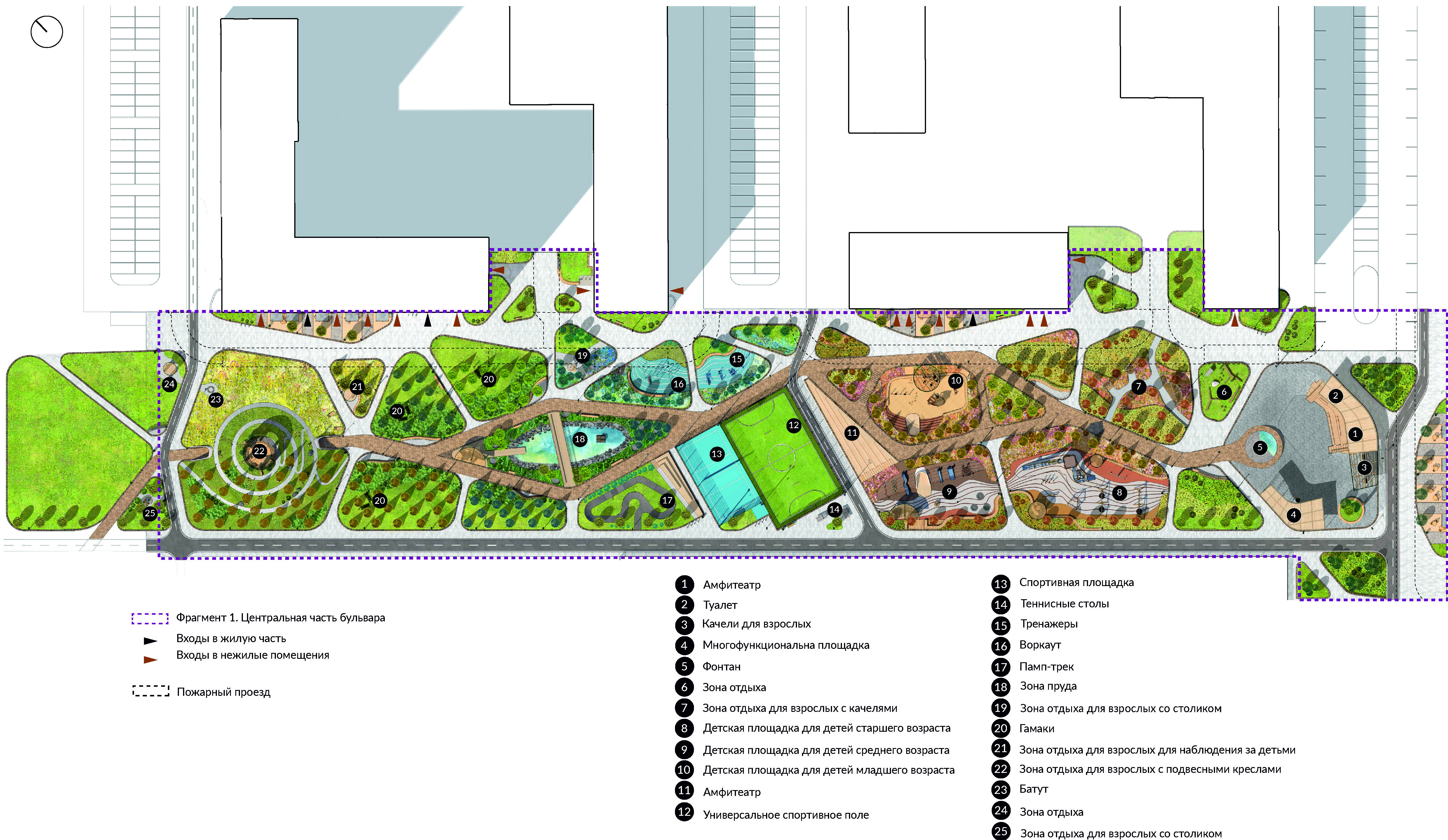 “西伯利亚之心”住宅小区林荫道景观设计丨俄罗斯秋明丨IDEA 工作室-22