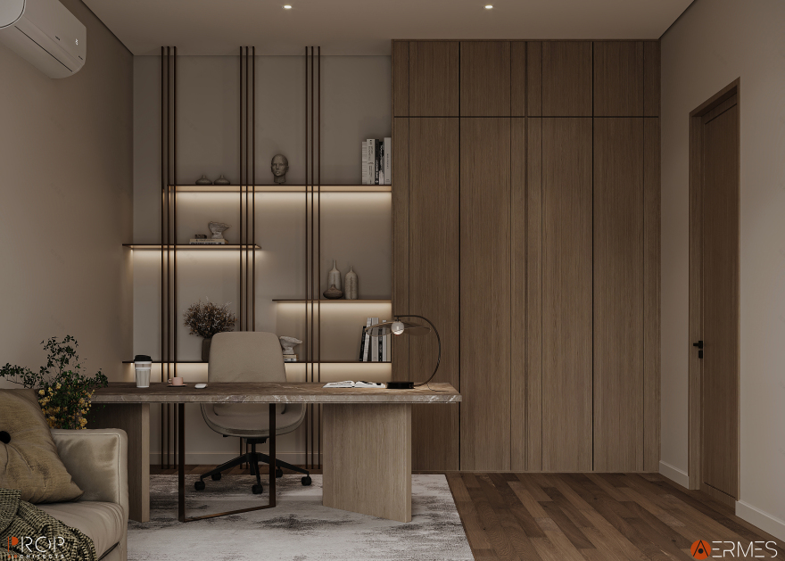 现代室内设计;现代室内装饰风格 (注:现代室内表意较宽泛,如果结合具体语境,这里INTERIORS更可能是指室内设计或装饰风格等概念) 丨沙特阿拉伯丨PROP & AERMES ARCHITECTS-7