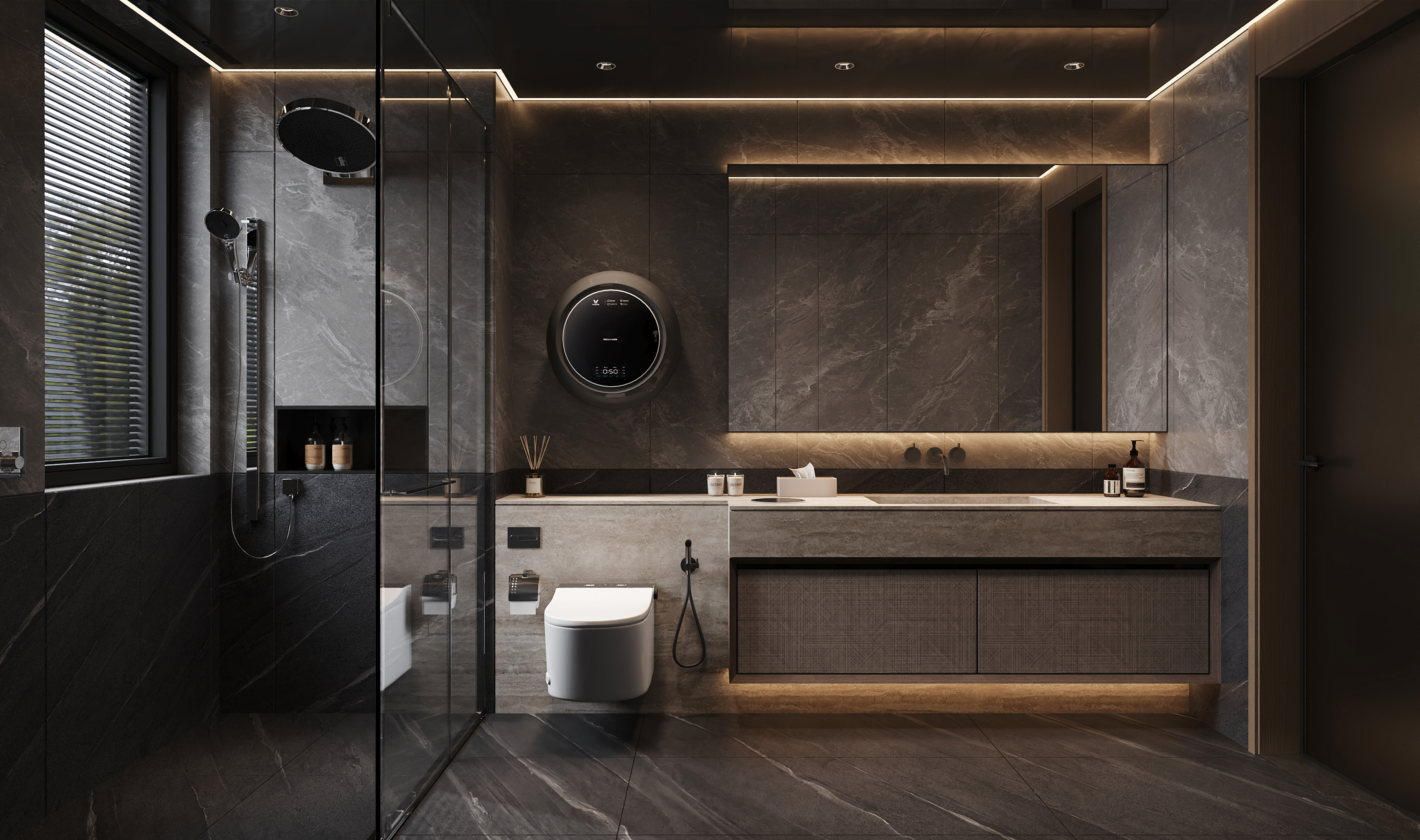 黑河市  豪庭名苑168㎡  意式轻奢效果表现-21