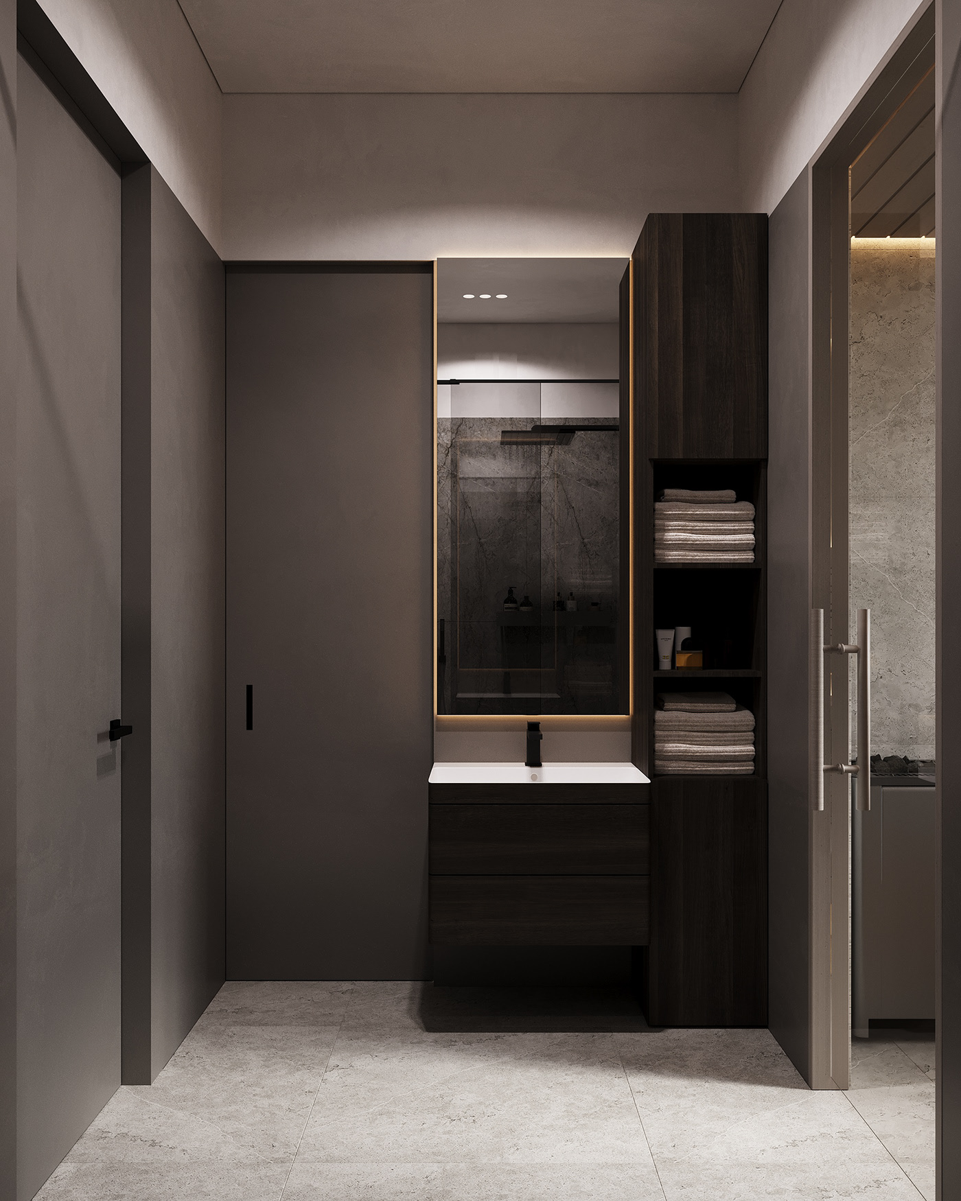 意式黑灰轻奢风室内设计-55