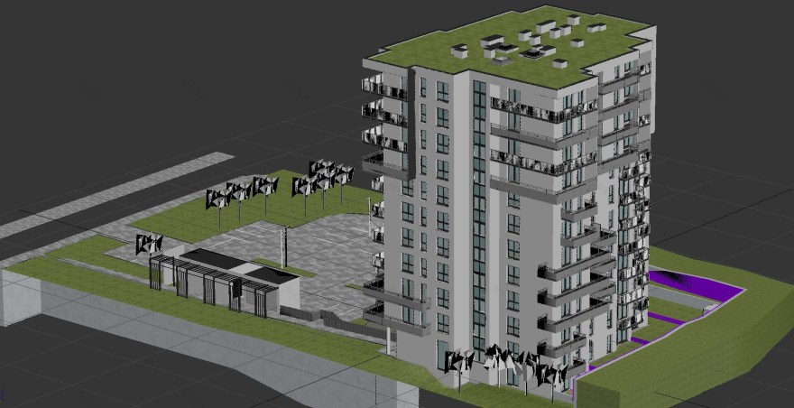 YSLAB公司3D低多边形建筑模型制作-18