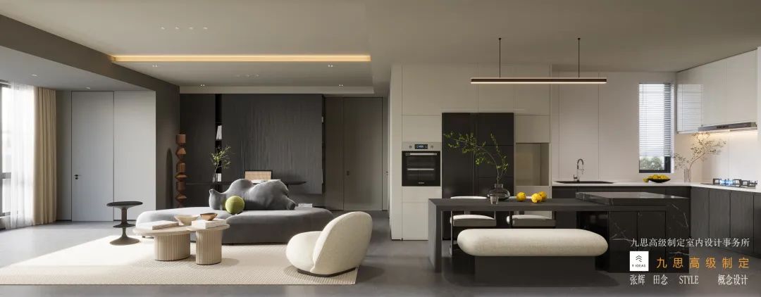 现代简约住宅设计丨九思设计工作室-2