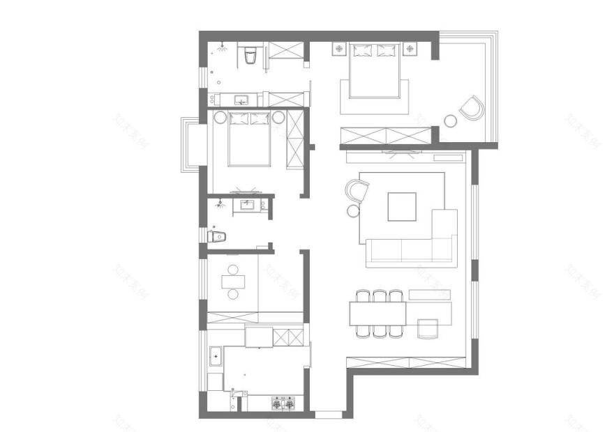 温暖时髦的家,精致多功能空间丨中国西安丨西安领作空间设计-2