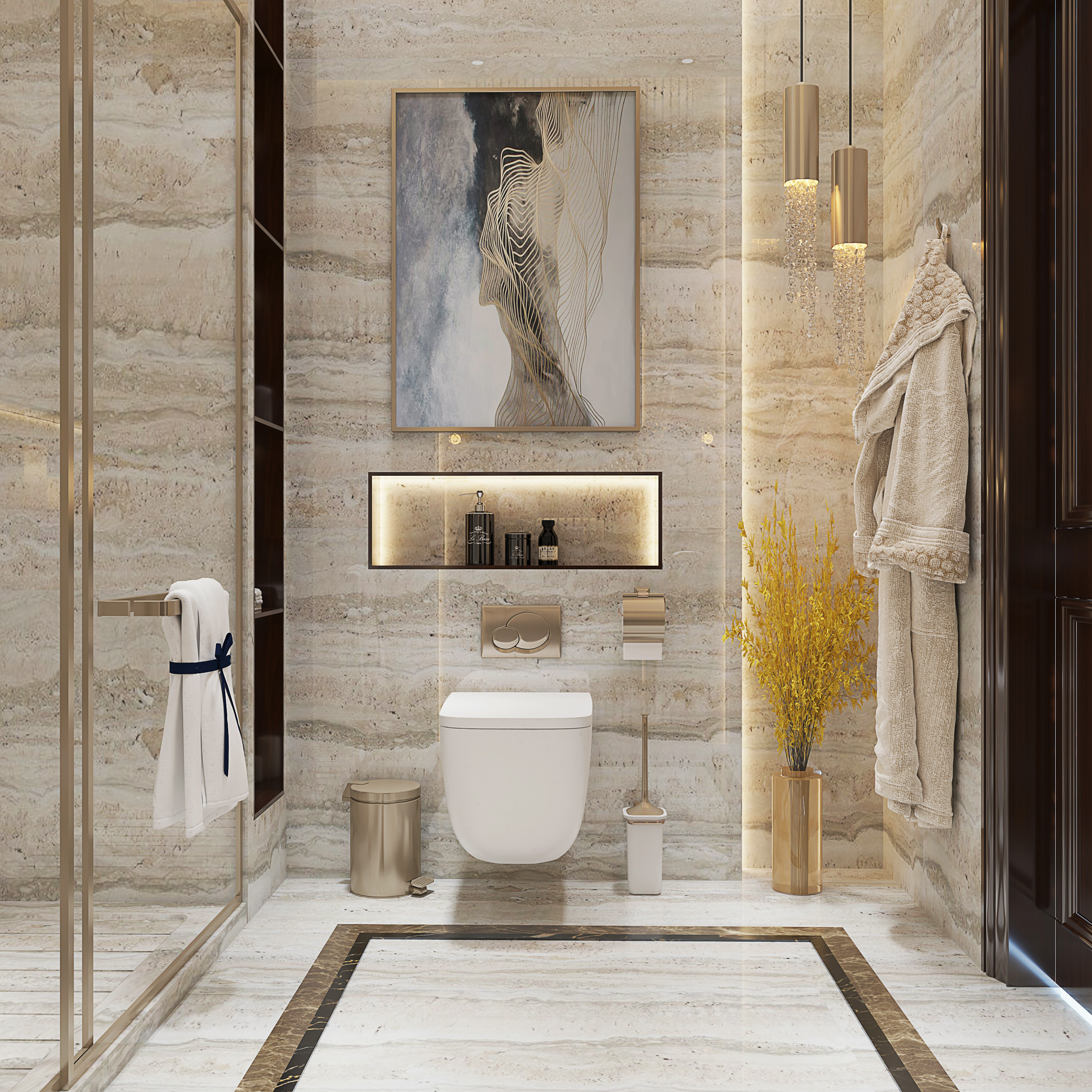 Master Bathroom With Classic Touch-0