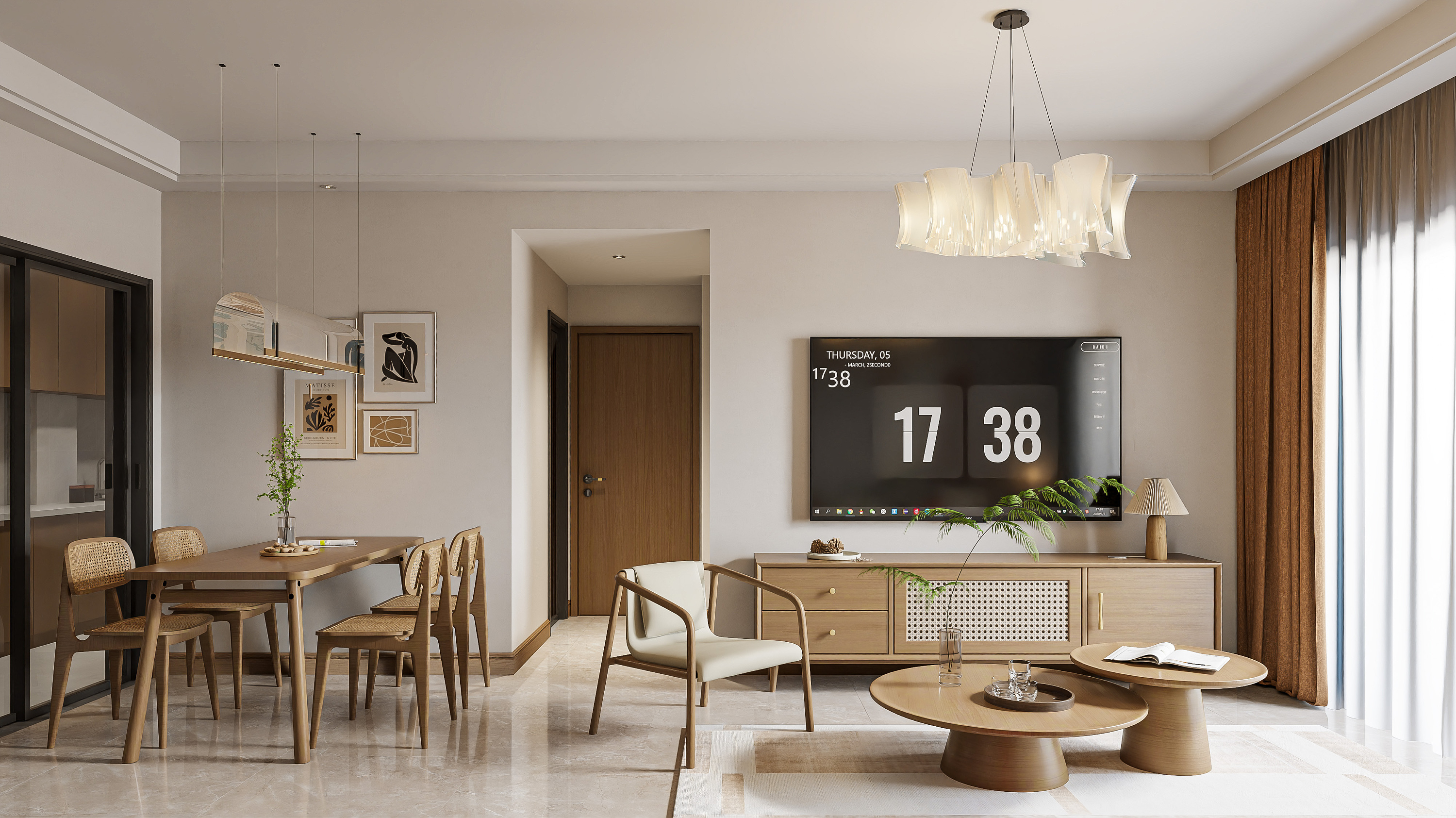 北欧风 | 客餐厅空间设计-0