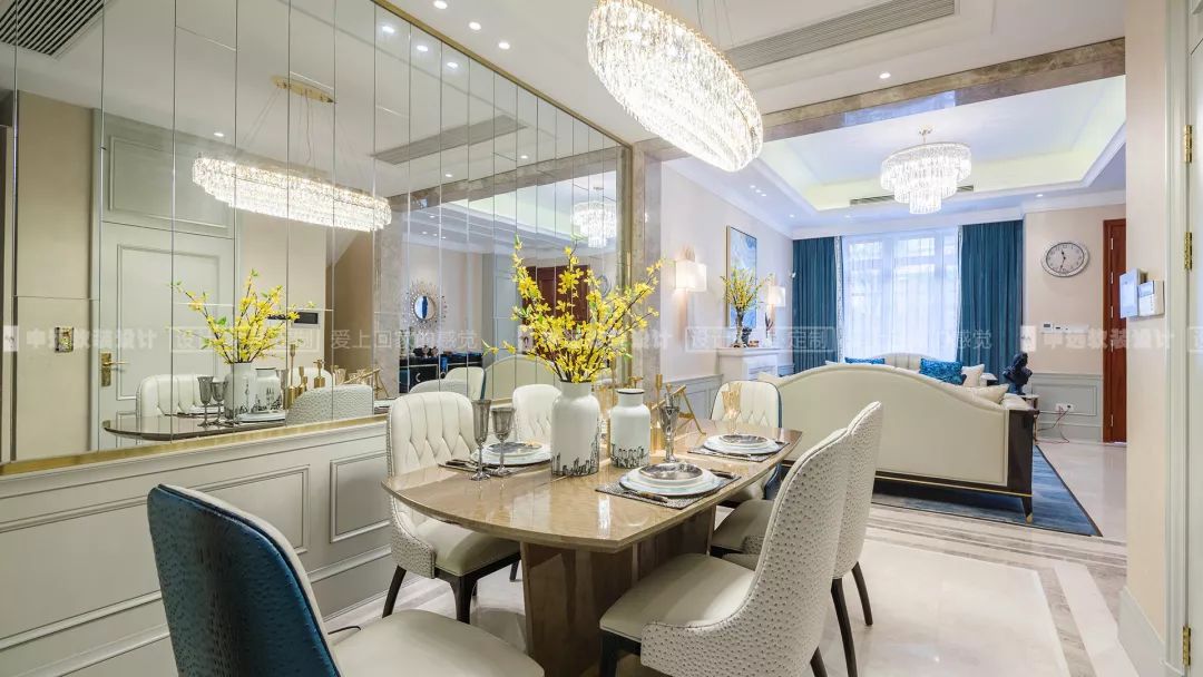 【申远软装百套实景案例】大华伊斐墅 300㎡ 现代轻奢-13