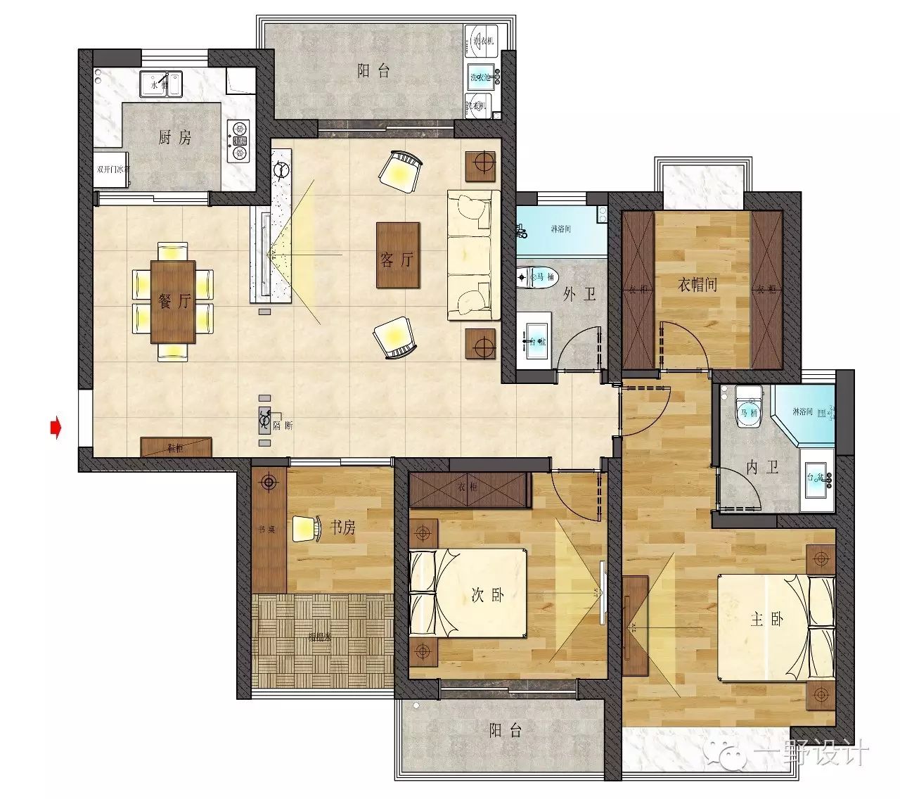 天鸿国际 140㎡禅意简约空间,品味质感生活-18