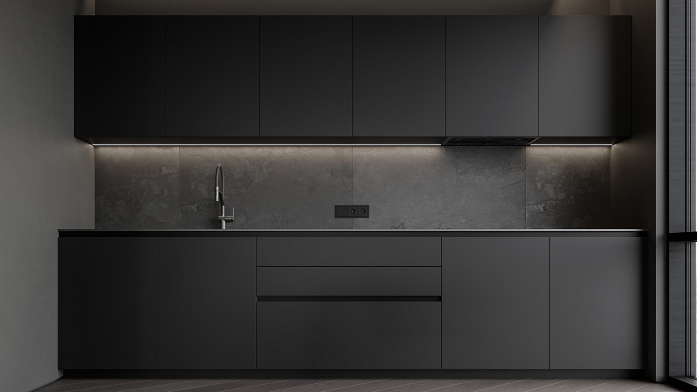 极简黑质感空间  打造精致沉稳住宅！-18