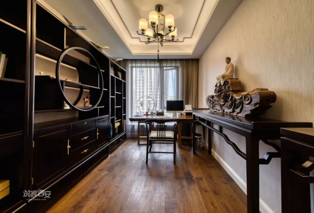 西安 330㎡新古典主义家居，融入现代元素，打造独特自我空间-16
