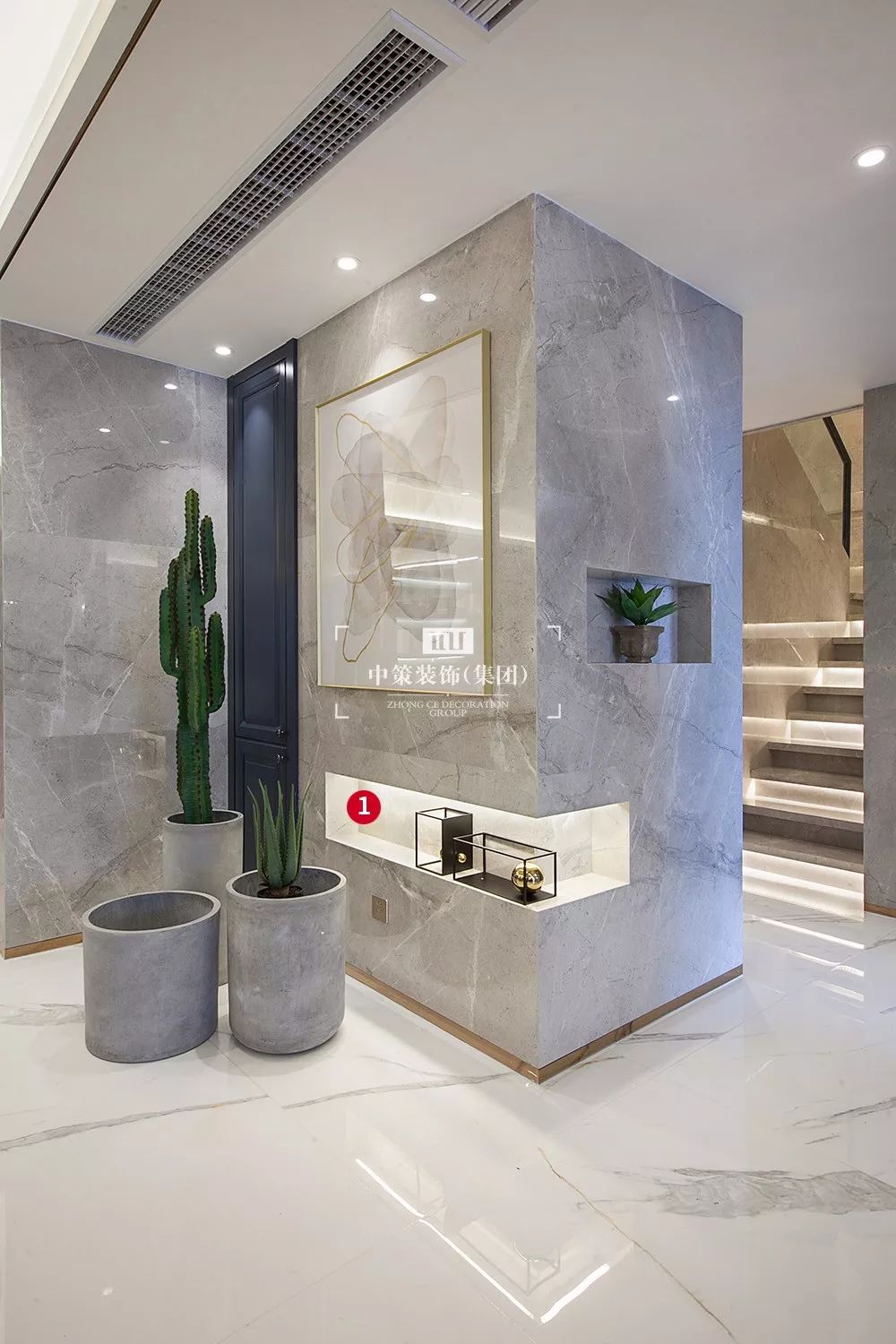 中策装饰 | 青瓷大宅 290 平现代轻奢生活细节设计-31