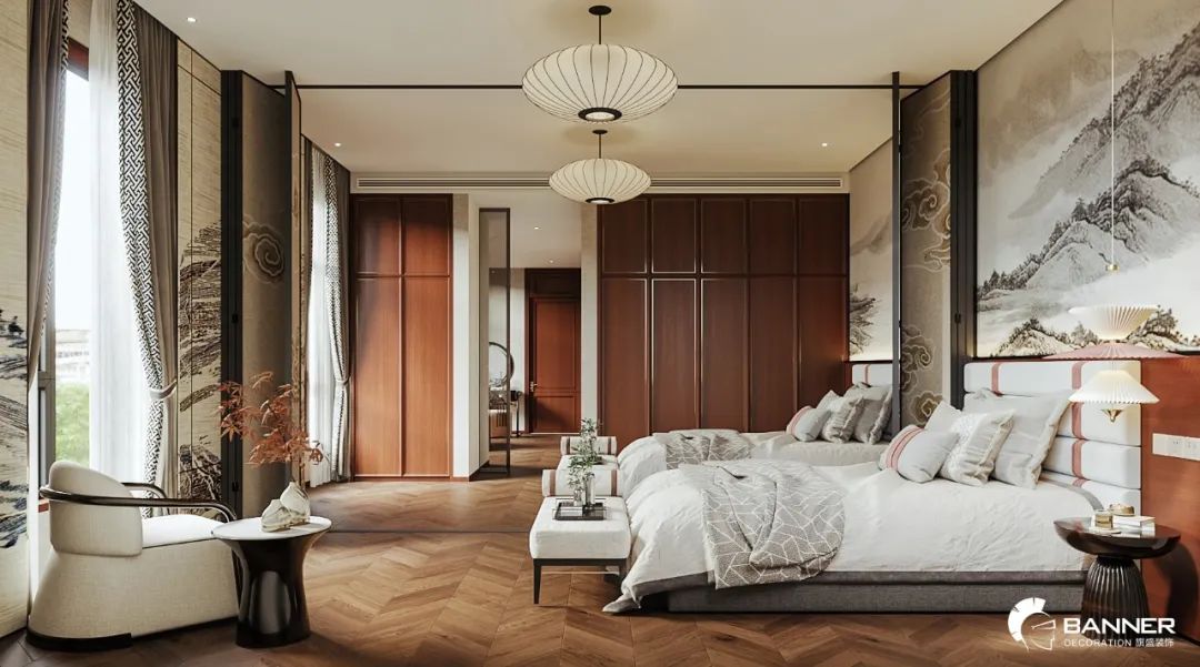 新中式别墅空间的诗意与优雅丨赵振庭-35